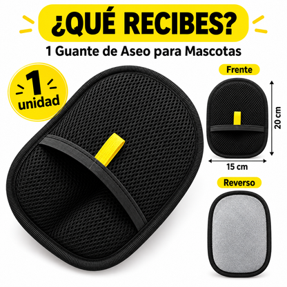 Guante quita pelos para sillón, auto y ropa