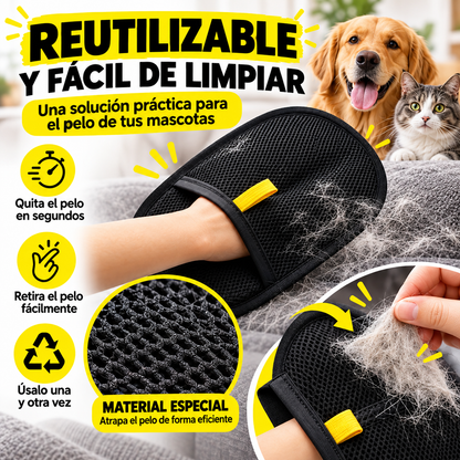 Guante quita pelos para sillón, auto y ropa
